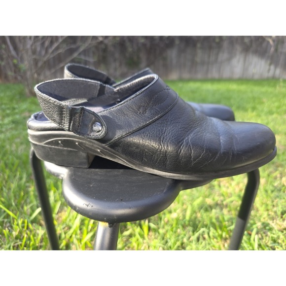 Ariat Black Leather Slingback Mule Clogs Women's Comfort Shoes - Picture 3 of 8